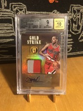 2016-17 Panini Gold Standard CJ McCollum Patch Auto TRUE ONE OF ONE 1/1 BGS 9 10