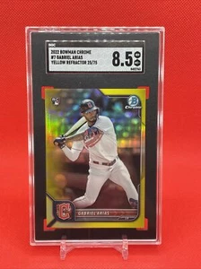 2022 Bowman Chrome Gabriel Arias #7 Yellow Refractor RC /75 SGC 8.5 (POP 1) - Picture 1 of 2