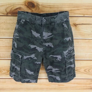 Falls Creek Cargo Shorts Mens 29 Green Camouflage 100% Cotton Pockets Flat Front - Picture 1 of 7
