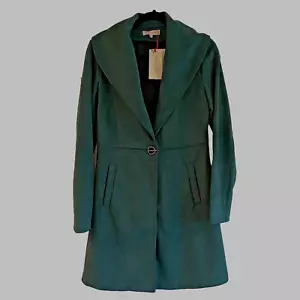 NWT Anthropologie Solitaire Womens Jacket Olive Green Faux Suede Boho Vegan Chic - Picture 1 of 22