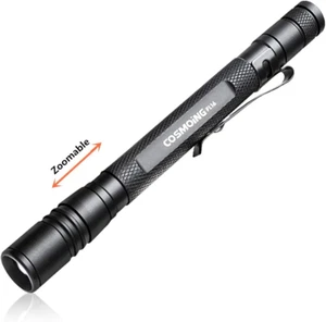 LED Pen Light Flashlight, 3 Modes Pocket Pen Flashlight with Adjustable Focus, P - Picture 1 of 12