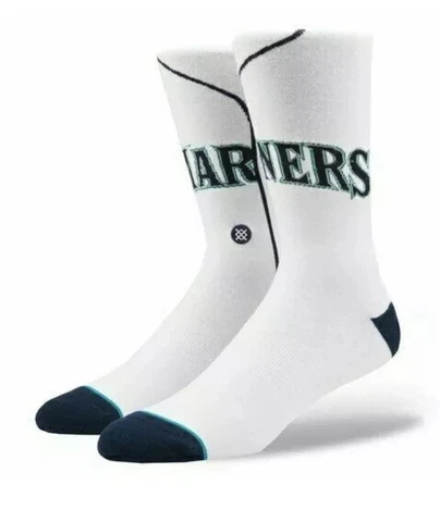 NEW Stance MLB Seattle Mariners Home Jersey Crew Socks Men’s Size M 6-8.5 Cover