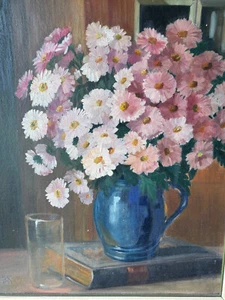 Nr 320 Stillleben mit Blume Mit Buch und Wasserglas - Bild 1 von 4