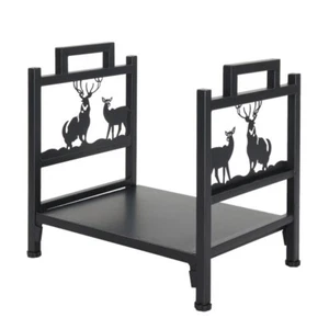 Single Layer Firewood Holder Storage Indoor Outdoor Fireplace With Animal Patter - Bild 1 von 14