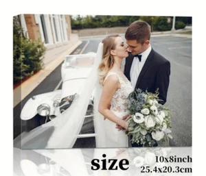 10x8 Custom Canvas Wall Art – For Wedding, Pets, & Family Memories and Gifts - Picture 1 of 12
