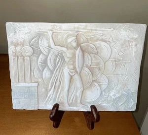 NWT Leonidas King Of Sparta Battle Of Thermopylae Plaster Wall Hanging Greece - Picture 1 of 11