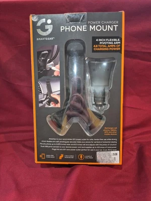 New Power Charger Phone Mount SmartGear Built-In 2 USB Charger Giftable - Image 1 of 3