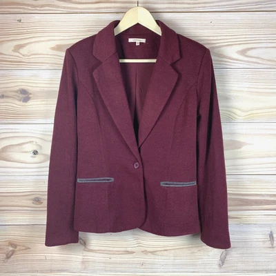 41 HAWTHORN Blazer Womens Small Cherry Red Knit Elbow Pads Career Academia - Image 1 of 4