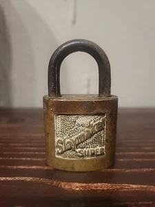 Candado Slaymaker Super Latón **Sin Llave** EE. UU. De Colección - Imagen 1 de 5