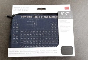 Legami Universal Sleeve 6" 7" iPad & Tablet Periodic Table of Elements NEW - Picture 1 of 3