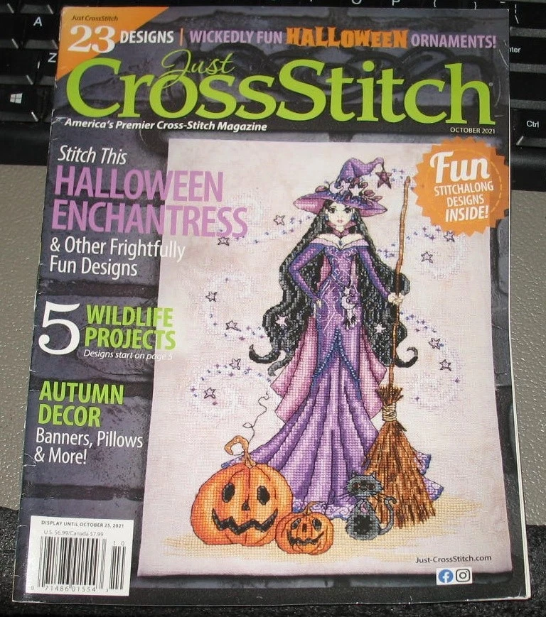 Revista punto de cruz Just CrossStitch Halloween Enchantress octubre 2021 Foto 1 de 1