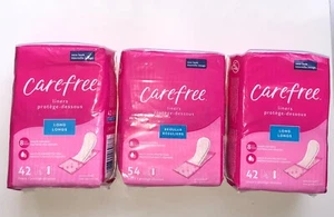 Lot Of 3 Carefree Liners Packs Unscented Long & Regular 42-54 ct Odor Protection - Picture 1 of 6