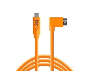 TetherTools CUC33R15-ORG TetherPro USB-C to 3.0 Micro-B Right Angle, 15' (4.6m) - Picture 1 of 6