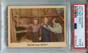 1959 The 3 Stooges #45 Dig That Crazy Chicken! PSA 6 EX-MT - Picture 1 of 2