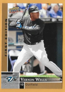 VERNON WELLS TORONTO BLUE JAYS #294 - CUBIERTA SUPERIOR PRIMERA EDICIÓN CASI NUEVO - NUEVO CONJUNTO 2009 - Imagen 1 de 2