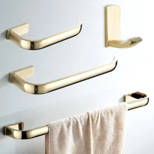 Bathroom Hardware Set Robe Hook Paper Holder Towel Rail Bar Bathroom Accessories - Picture 1 of 22