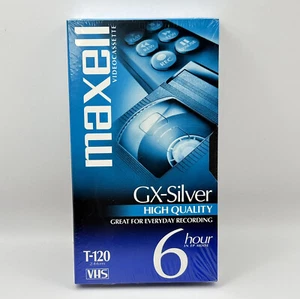 Single Maxell VHS T-120 6 Stunden Standardqualität Videorecorder leeres Videoband neu VERSIEGELT - Bild 1 von 4