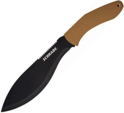 Schrade Machete固定刀10.75英寸不锈钢锯背刀片TPR手柄 — 第 1/2 张图片