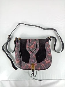 THE SAK Women's Playa Saddle Bag Black Folk Floral Leather.  - Picture 1 of 8
