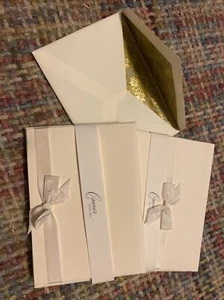 Crane & Co Stationery 10 Lined Envelopes & 10 Cards Kid Finish Cream Vtg NOS - Picture 1 of 2
