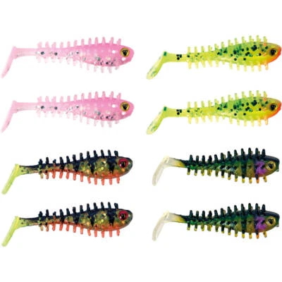 Fox Rage Micro Spikey Fry Gummifische UV Mixed Color Pack 4cm 8Stk. Gummiköder - Bild 1 von 2