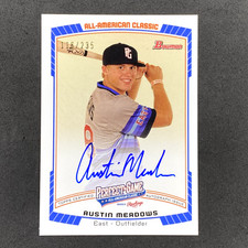 2012 Bowman Draft #PG-AM Austin Meadows Perfect Game All American RC Auto #/235