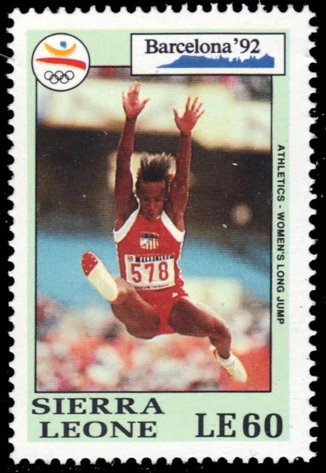 SIERRA LEONA 1514 - Juegos Olímpicos de Barcelona "Salto de Largo" (pb53255) Foto 1 de 1