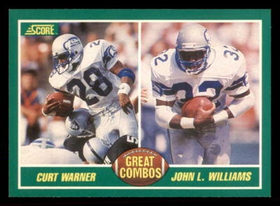 1989 Score  #278 Curt Warner / John L. Williams GC Seattle Seahawks - Image 1 of 2