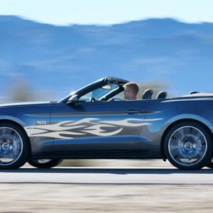 Car Decals Racing Flames Fire 82'' for Mustang Vinyl Side Door Stickers ZC1113 - Bild 1 von 5