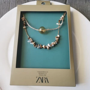 New 2pcs Zara Loose Stones Necklace Adjustable Gift Fashion Women Party Jewelry - Picture 1 of 4