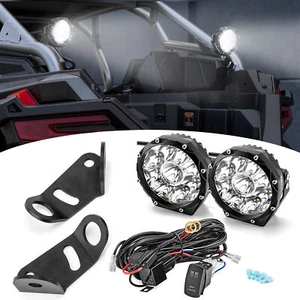 5" Spot Beam Driving Light Pods Rear-Pillar Mount Wire For Polaris RZR PRO R/R 4 - Picture 1 of 10