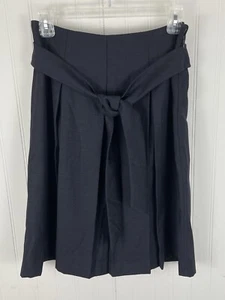 Allen by A.B.S  Charcoal Gray  A Line Skirt  Belted Pleated Size 4 - Picture 1 of 10