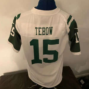 Tim Tebow New York Jets Jersey #15 White YOUTH Large Nike - Picture 1 of 3