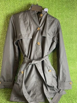 Weatherproof 女式纽扣雨衣黑色 1x 码 — 第 1/4 张图片