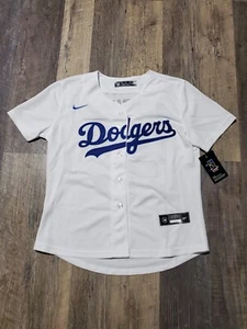 NWT YOUTH Medium Los Angeles Dodgers Nike KERSHAW Home White Baseball Jersey - Picture 1 of 19