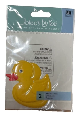 Pegatina de álbum de recortes dimensional de patito de goma amarilla ~ Jolee's By You ~ EK Success ~ De colección Foto 1 de 2