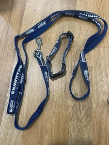 NFL Dog Leash and Adjustable Collar Small 6ft Seattle Seahawks - Picture 1 of 1