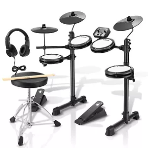 Donner DED-80 Electric Drum Set With Online Melodics Lessons Throne Headphones - Picture 1 of 17