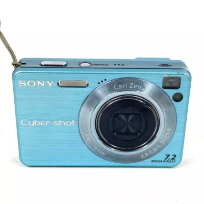 Sony Cybershot DSC-W120 7.2MP CCD Vintage Digital Camera - 100% Working-Blue - Image 1 of 4