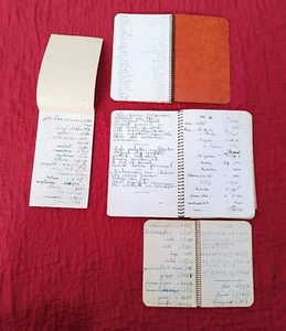 Jewish European immigrant learn Hebrew Handwriting notebooks France Israel 1950s - Picture 1 of 24