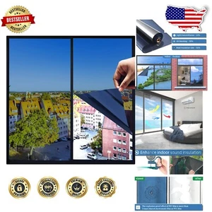 Daytime Reflective Neptune Blue Window Film - 31.5" x 6.5' for Heat Control - Picture 1 of 11