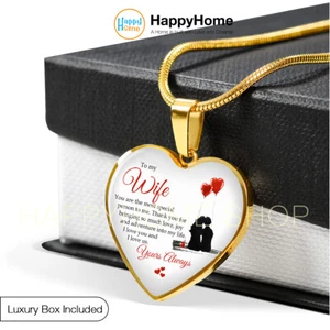 An meine Frau Herz Halskette Jahrestag Geschenk für Frau die besondere Person - N467 - Bild 1 von 14