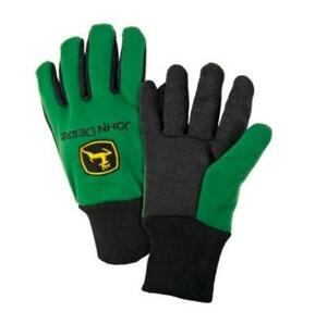 LP42385 John Deere Licensed Light-duty Cotton Grip Men's Gloves Large