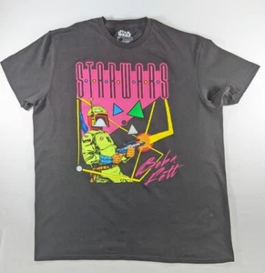 Star Wars Shirt Youth Size Large Black Graphic Tee Boba Fett Fifth Sun - Picture 1 of 11