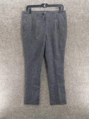 Pantalones de vestir Lands' End 1963 de lona mezcla de lana para mujer 6 gris tiro medio forrados Foto 1 de 4