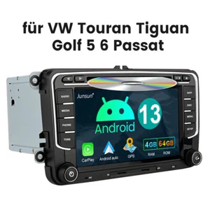 4+64GB Android 13.0 Autoradio Carplay GPS Für Touran Tiguan VW Golf 5 6 Polo 6R - Bild 1 von 13