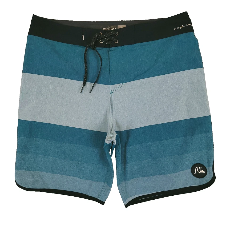 Pantalones Cortos Quiksilver Highline Para Hombre 34x10 Retro Dryflight 4 Vías Elastizados Foto 1 de 4