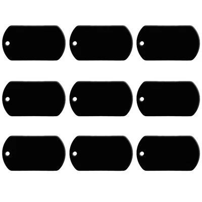 Etiquetas de perro rectangulares de aluminio en blanco grabadas personalizadas al por mayor 100 un. Foto 1 de 4