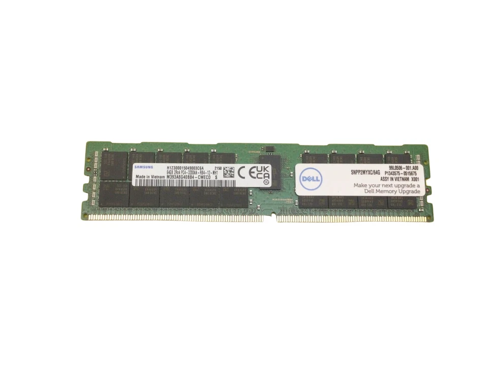 Dell SNPP2MYXC 64GB RAM PC4-3200 Server Memory