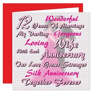 My Wife 1st - 70th Years - On Our Wedding Anniversary Card - Together Forever - Picture 1 of 44
